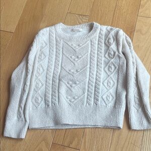 Crewcuts Ivory Cable Knit Sweater